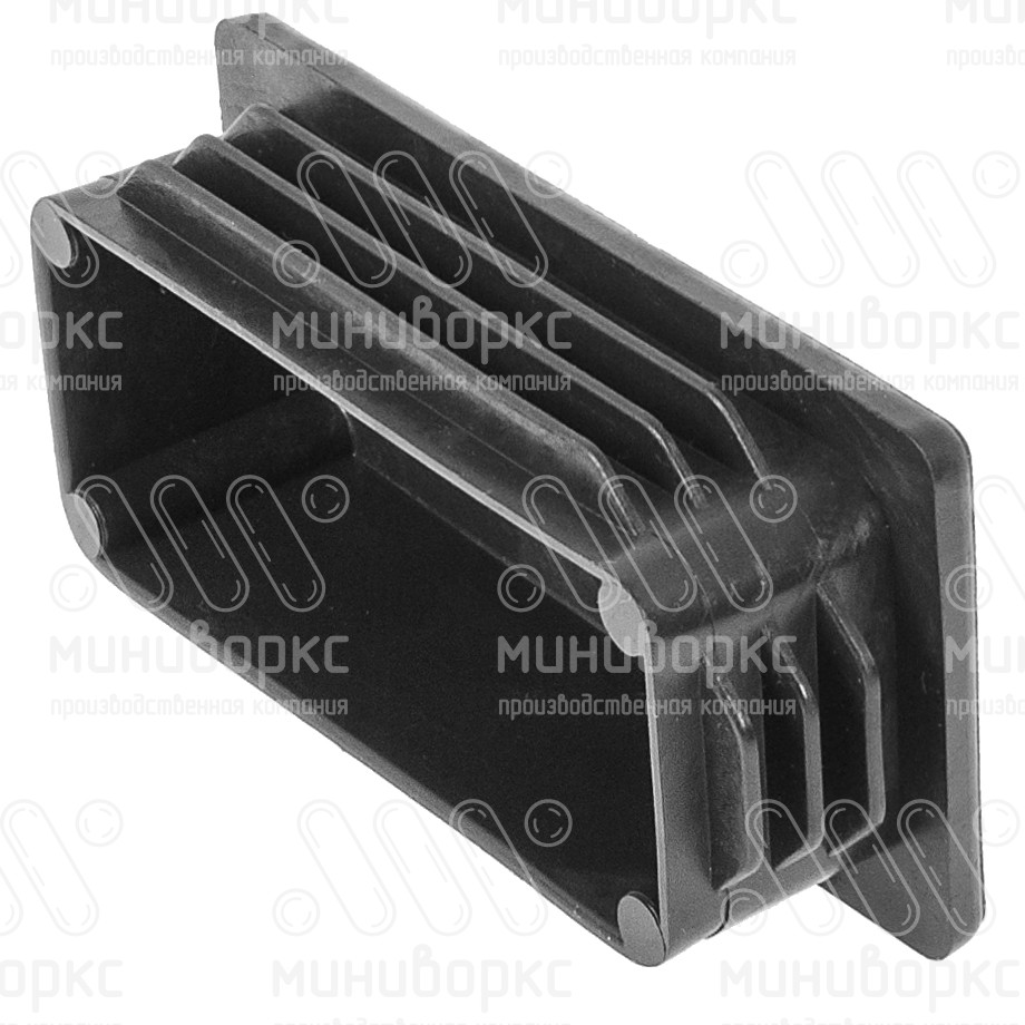 Заглушка пластиковая прямоугольная 40х80 мм, цвет черный – 40-80ПЧЕ - 2