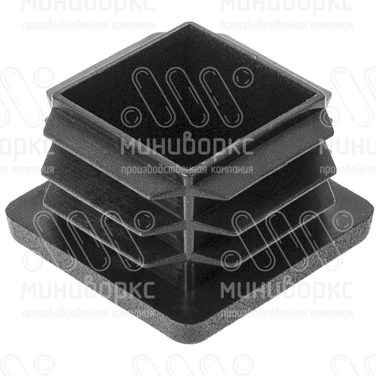 Заглушка пластиковая квадратная 35х35, практичная, цвет черный – 35-35ПЧС - 3