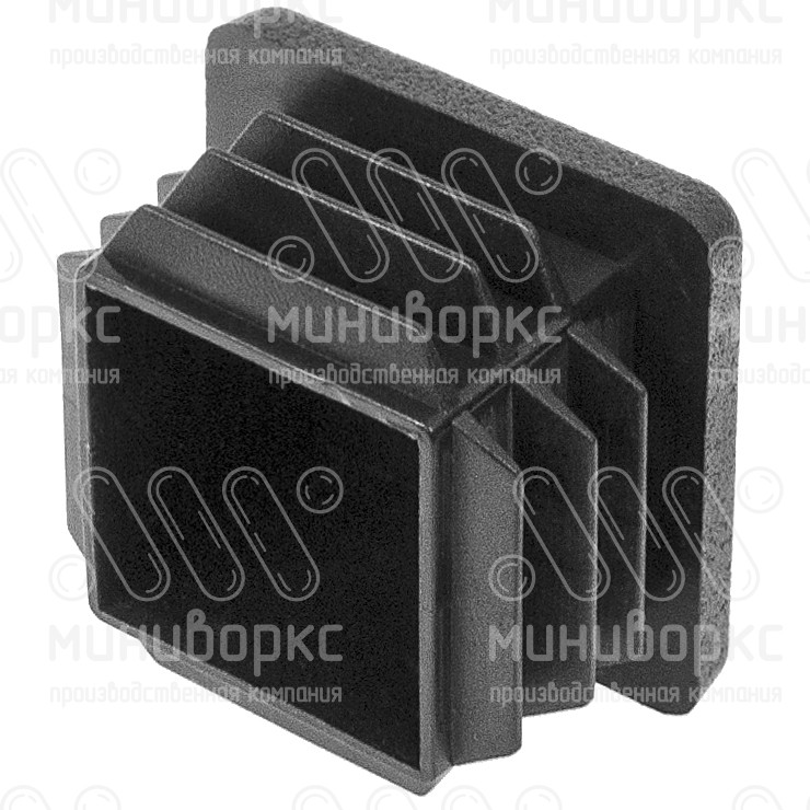 Заглушка пластиковая квадратная 35х35, практичная, цвет черный – 35-35ПЧС - 2