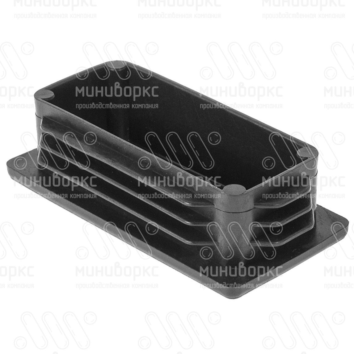 Заглушка пластиковая прямоугольная 40х80 мм, цвет черный – 40-80ПЧЕ - 3