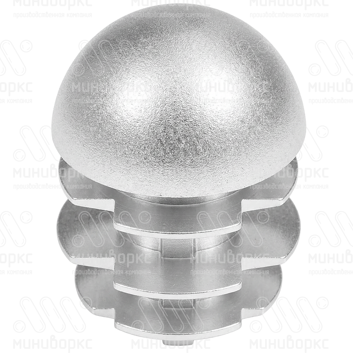 Заглушка пластиковая круглая Ø16, полусферическая, цвет хром – 16СХС - 1